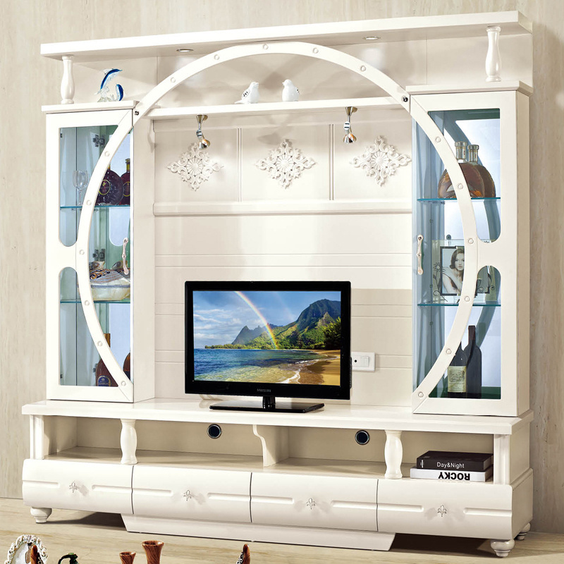 Wandmeubel Universal Tv Wall Unit Cabinet Set With Show Glass Storage Cabnets TV Stand Living Room Furniture