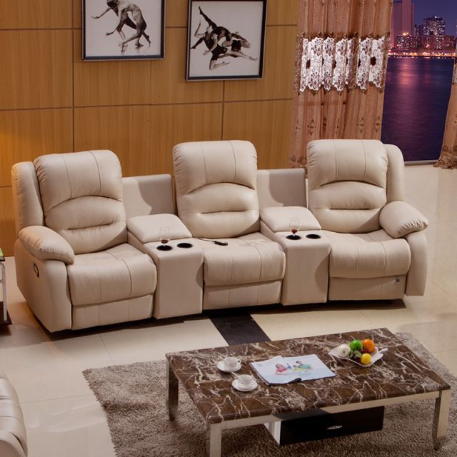 OEM  Home Theatre Seats Cinema Recliners Sofa Seating Electric Smart 2 Seater Adjustable Real Leather Lift Chair Living Room