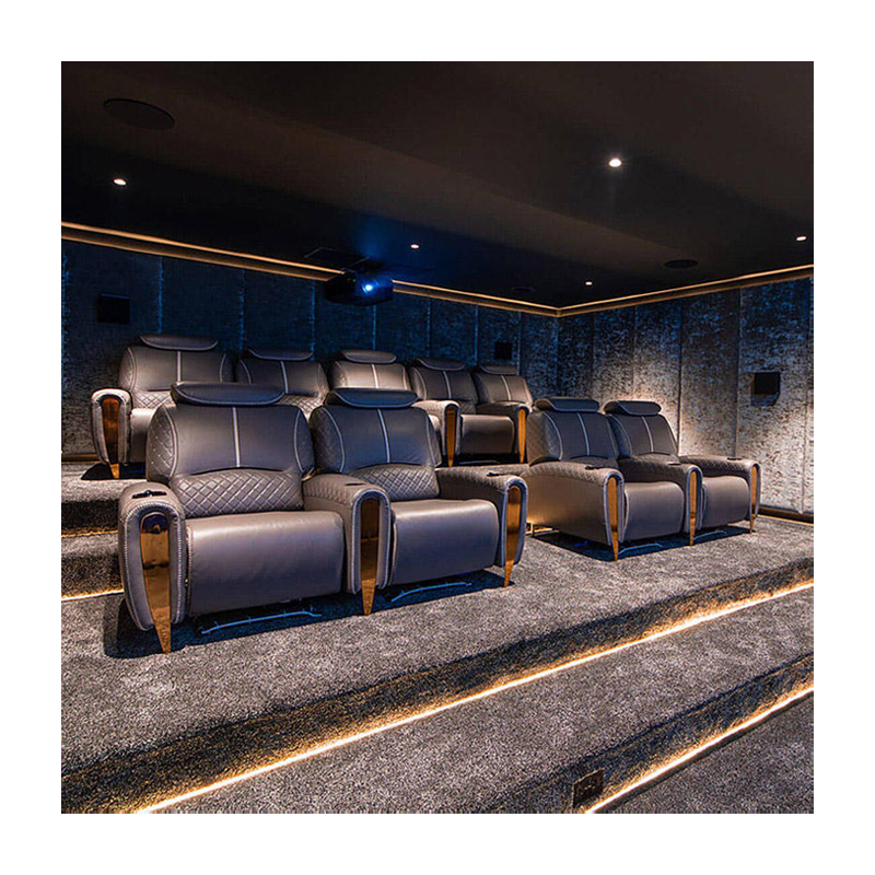 Home Theater Luxury Leather Massage Sofa Recliners Seats Cinema Movie Reclining Chair Seating Recliner Sof Home Theate Furniture