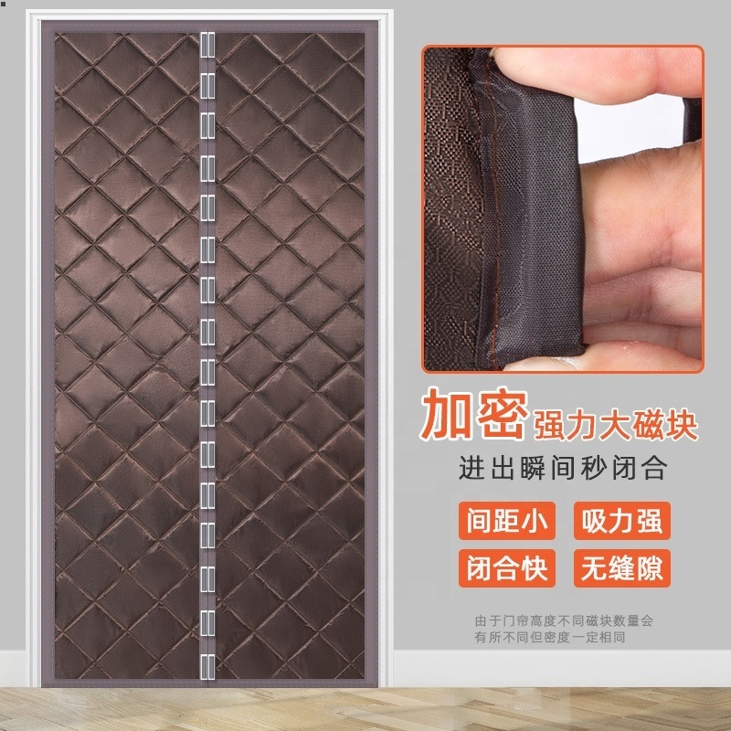 Magnetic Thermal insulation Curtain Screen door for Winter  Soundproof Thick Blanket for Temporary Door