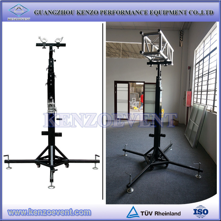 Hot sale 250kg heavy duty truss tower lift/6.5m portable lighting tower with T-bar