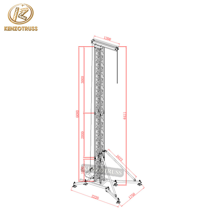 Customized Line Array Speaker Truss Stand Tower Lift for Sale