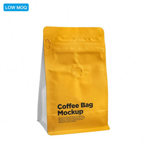 Compostable Biodegradable 250G Bean Packing BrewerBags Packaging Box Printed Paper Set Pouch Zip Lock Coffee Bag with Valve