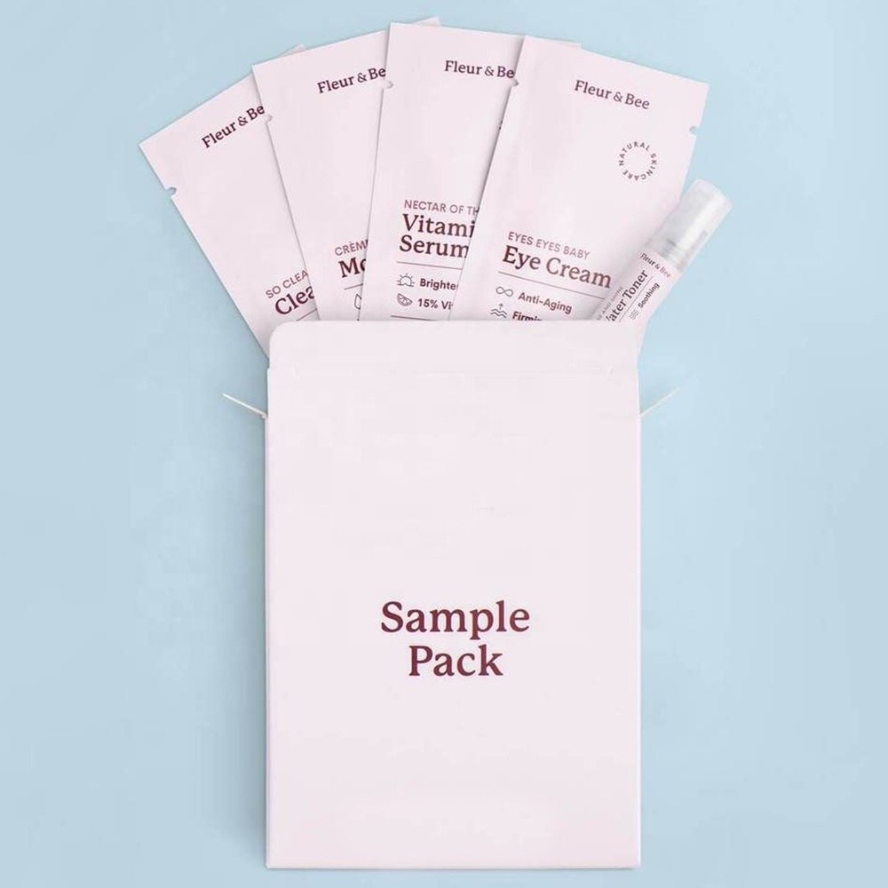 Customized Cosmetic Sample Packets Aluminum Foil Flat Pouch Packaging with Logo, Skincare Cosmetic Cream Sample Sachet Packaging