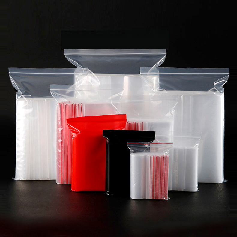 Resealable Thickened  Grip Seal LDPE Poly Polythene Plastic Transparent Plastic Bag PE Clear Zip Lock Jewelry Sample Bag