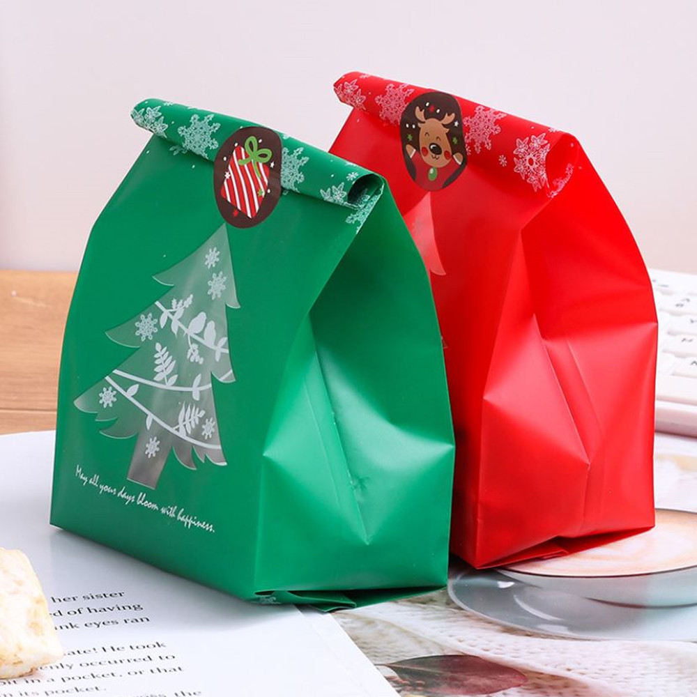 Snowflake Christmas Tree Gift Bags Merry Christmas Baking Packaging Bag Candy Boxes Xmas Decorations for Home