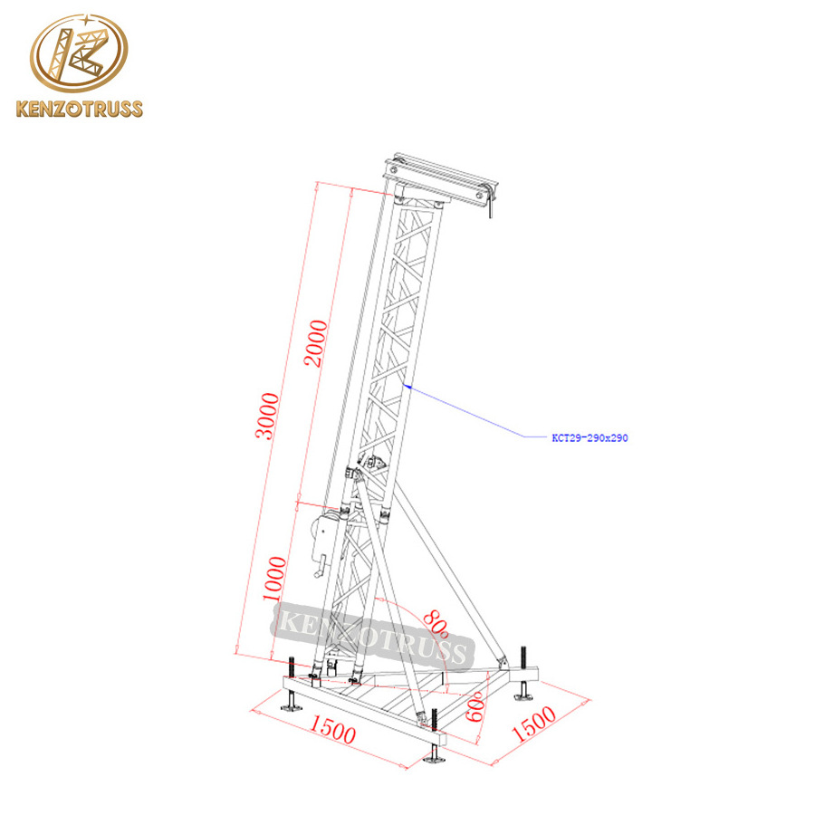 Aluminum Line Array Speaker Truss Tower  Stand