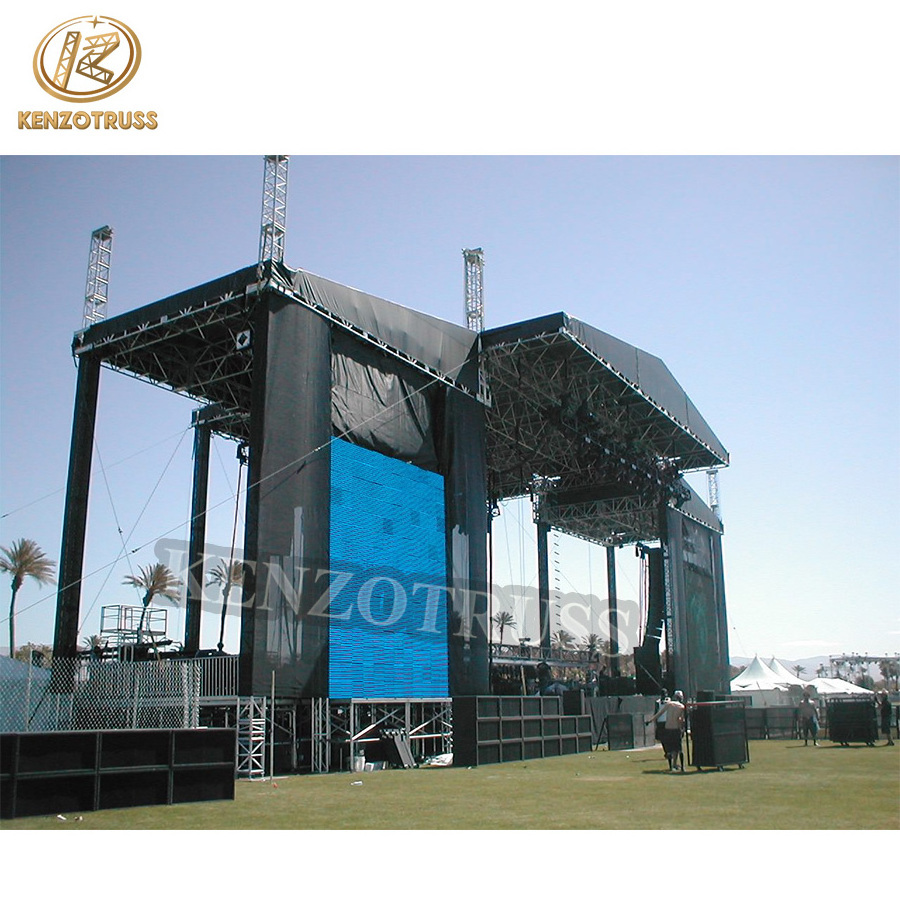 Aluminum Lighting Truss Stage Outdoor Truss Stage Design