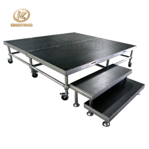 Mobile Stage Portable Aluminum Event Stage Platform with Wheels