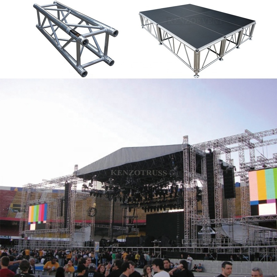 Aluminum Portable Concert Truss Stage Truss With Roof