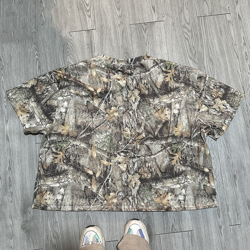 Custom high quality realtrees boxy camoflouge t-shirt digital printing 100% cotton camo t shirts men