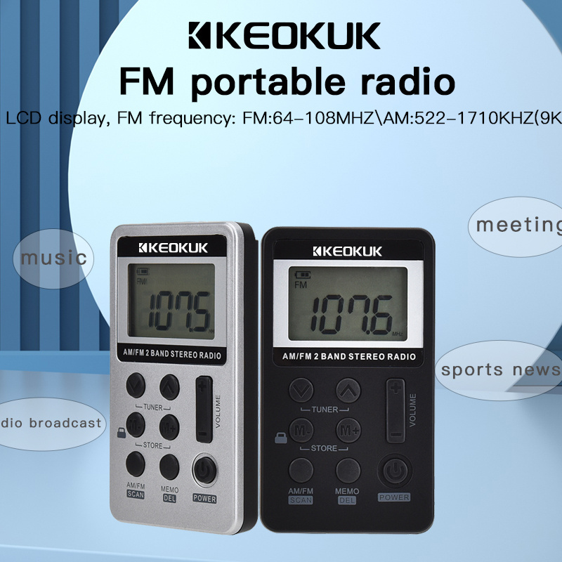 Cheap Wholesale Portable Handheld Mini Radio 2-Band Stereo Scanning Am Fm Radio For Working Jogging Walking