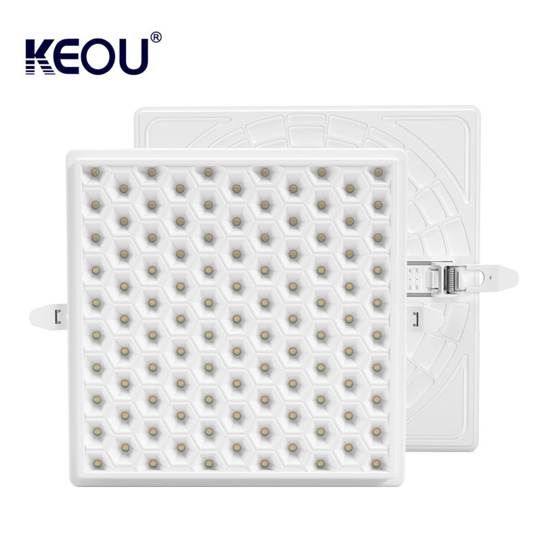 Anti glare adjustable square led panel smart Silver housing 36w led panel lighting