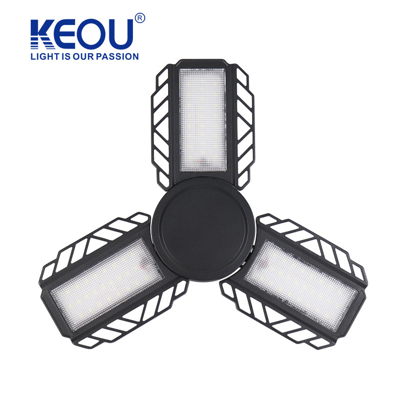 KEOU New Aluminum 50W Garage Light Adjustable Angle 4000K Garage Light Factory Warehouse Light Miner's Lamp