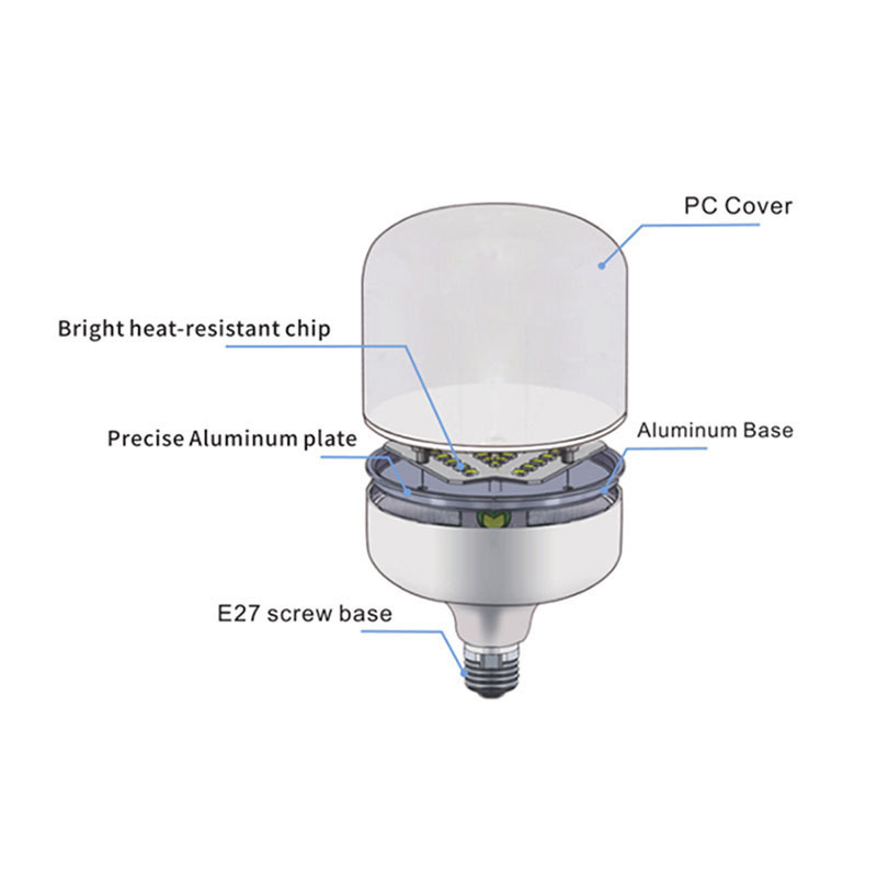 led column bulb high lumen 20w 30w 40w e27 big led bulb 18w 28w 38w circular column led bulb high power