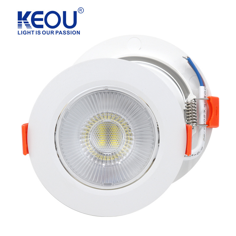 Round DOB indoor spotlight 5W 7W 9W 85-265V PC material rotatable spotlight