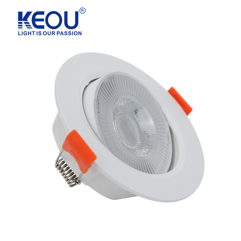 KEOU new 4000K indoor lighting circular embedded adjustable angle DOB light led spotlight 5W