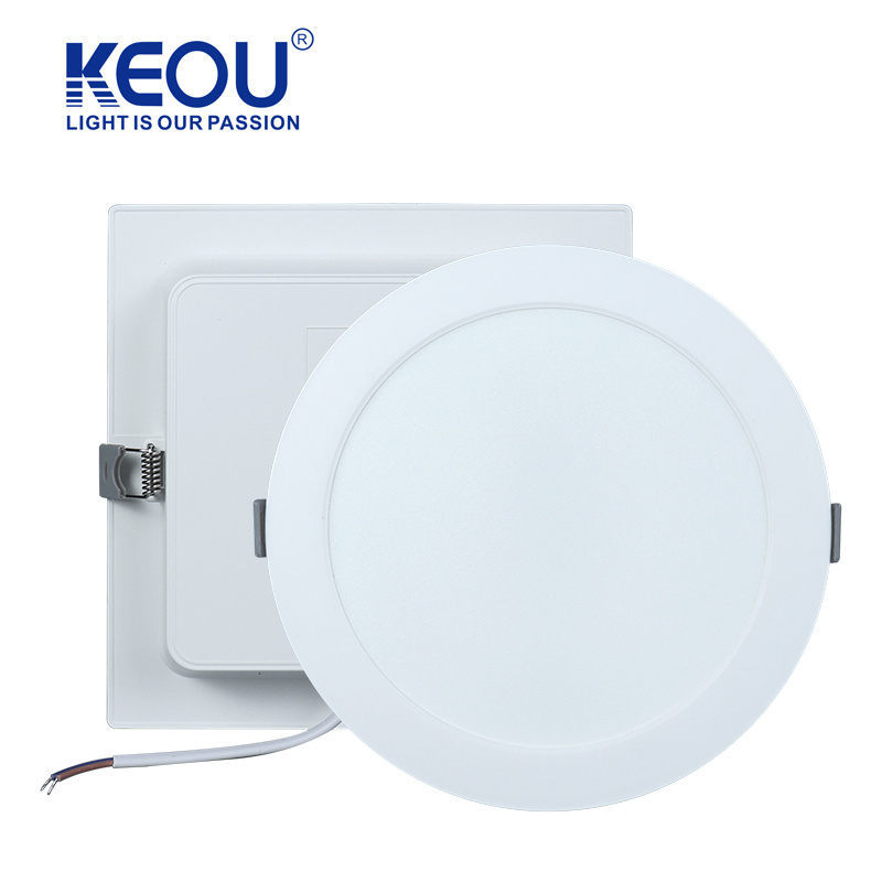 KEOU Hot selling round square Plastic 5W 7W 12W 16W 22W indoor light led panel light