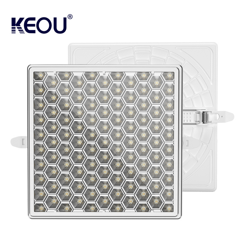 Anti glare adjustable square led panel smart Silver housing 36w led panel lighting