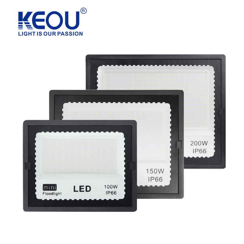 KEOU Factory IP66 waterproof aluminum 10W 20W 30W 50W 100W 150W 200W reflector led