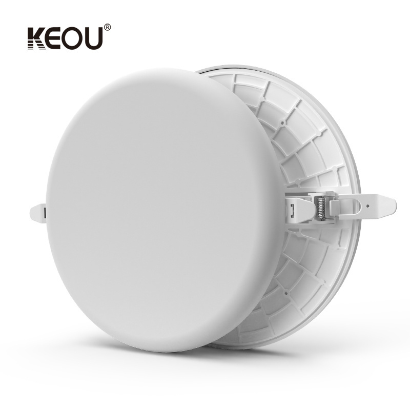 Smart keou dimmable 18w led round panel light adjustable hole size frameless led light