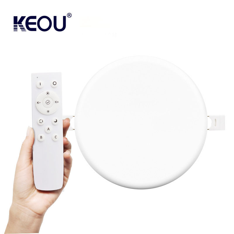 Wholesale adjustable led downlights factory dimmable 36w round ultra thin led light panel with remote control