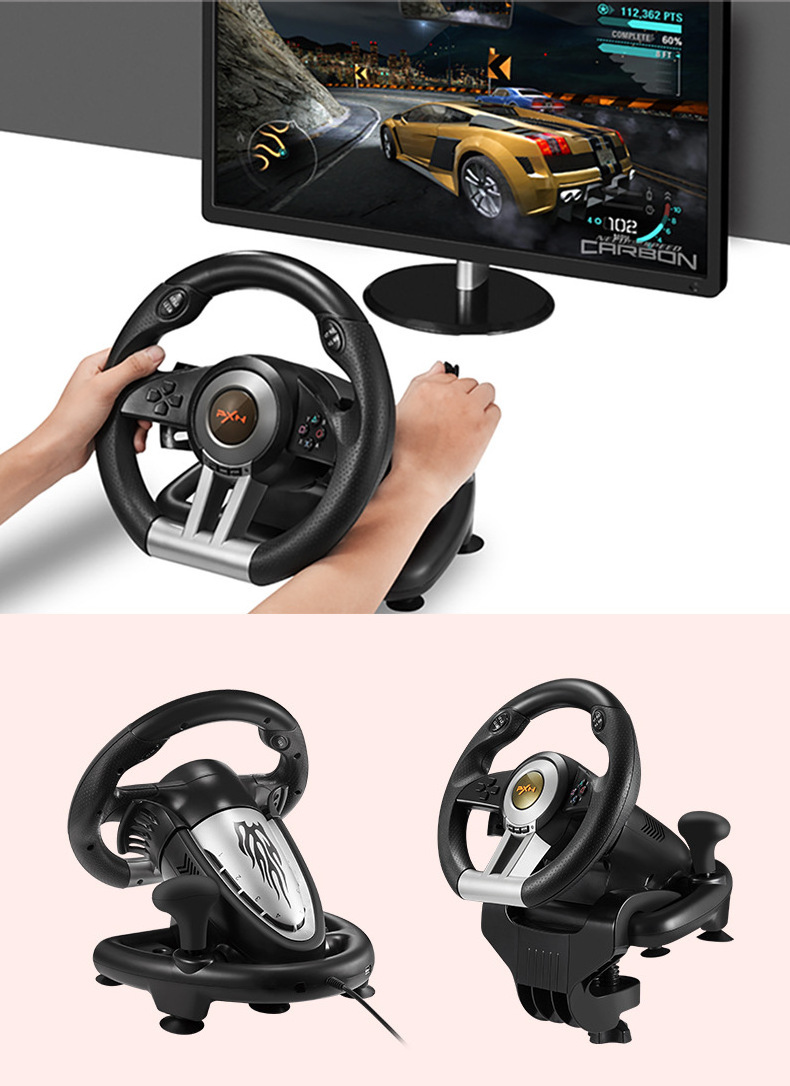 PXN-V3II For PC Switcch PS4 Xboxes One Controller Racing Steering Wheel USB Game Controller Comp