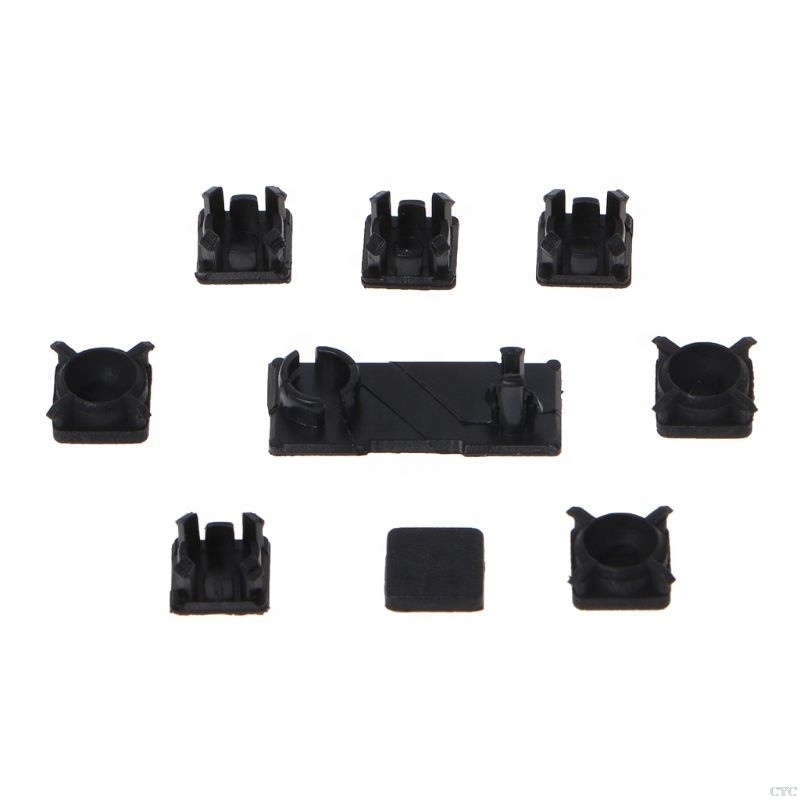 9 In 1 Dustproof Plug For PS3 Slim 2000 3000 Rubber Feet Plastic Button Screw Cover Replacement Set Repair Parts