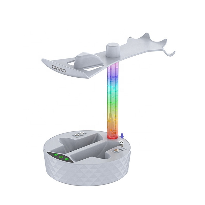 Multifunctional Colorful RGB Charger Base For PS VR2 Magnetic Charging Dock Station VR Glasses Storage Rack Stand IV-P5272