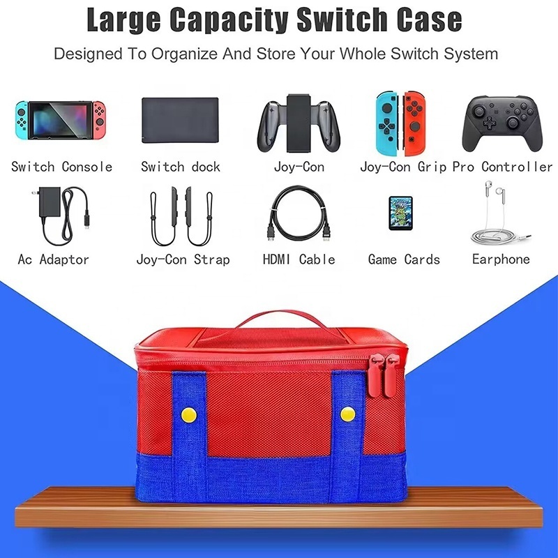 Large Carrying Protective Case For Nintend Switch OLED Console Pro Controller Travel Storage Bag Cover For Switch Accessories