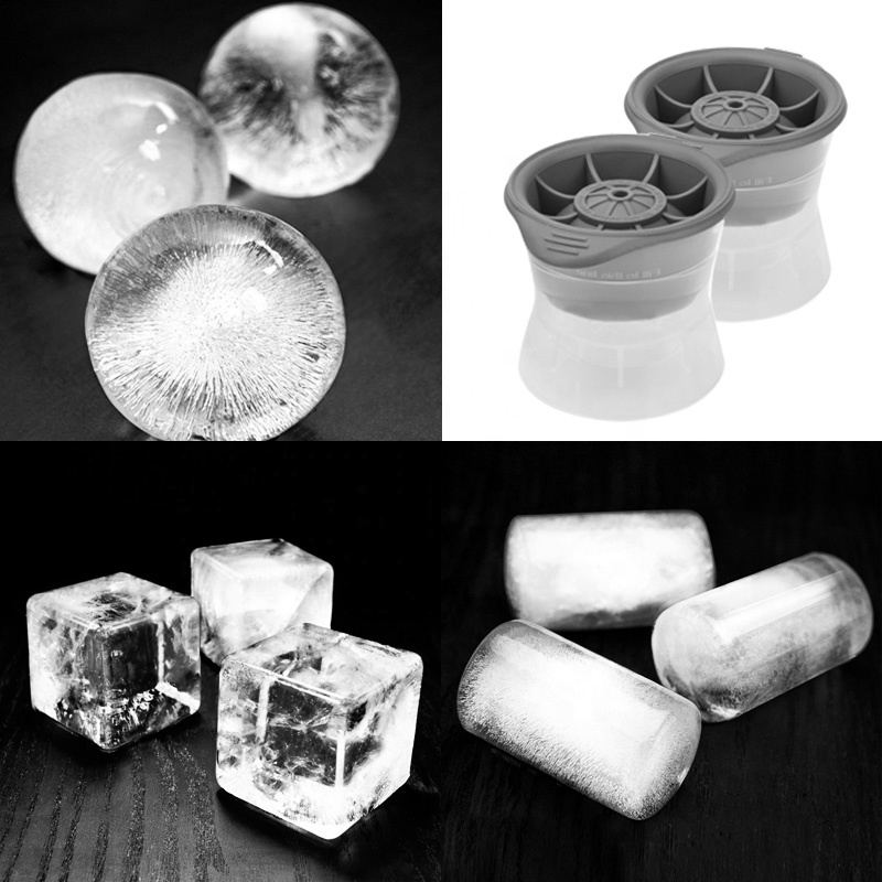 Hot Sale 2023 Silicone Crystal Clear Sphere Ice Ball Mold Ice Cube Tray Crystal Clear Ice Ball Mold Maker