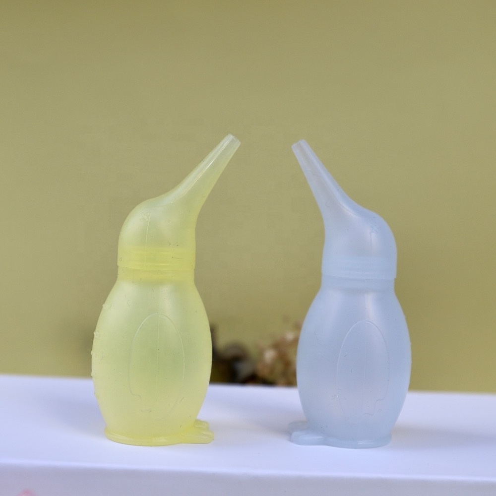 Penguin cute silicone nasal aspirator vacuum cleaner for baby