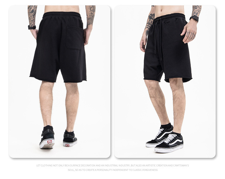 2023 New Summer Men's Shorts Plus Size Drawstring Baggy Sweat Shorts Male Short Pants Men Shorts Sweatpants Streetwear