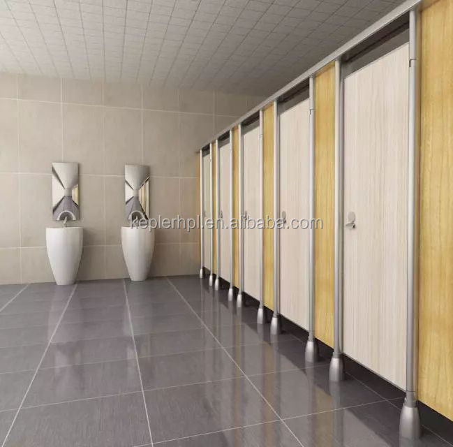 Gym room shower toilet cubicles compact HPL used bathroom partitions