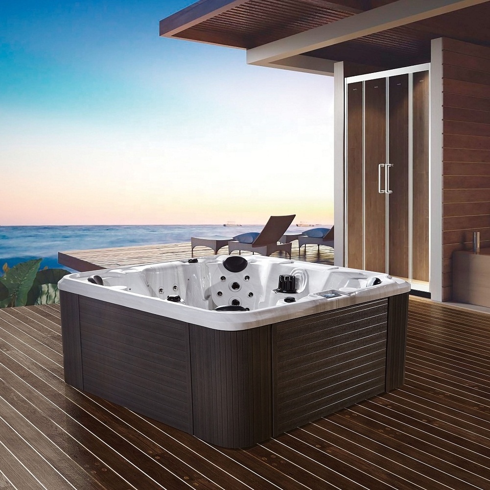 Outdoor 7 Persons Backyard Massage Spa Pool Acrylic Whirlpool Hot Tubs with Balboa System Air Blower Jets