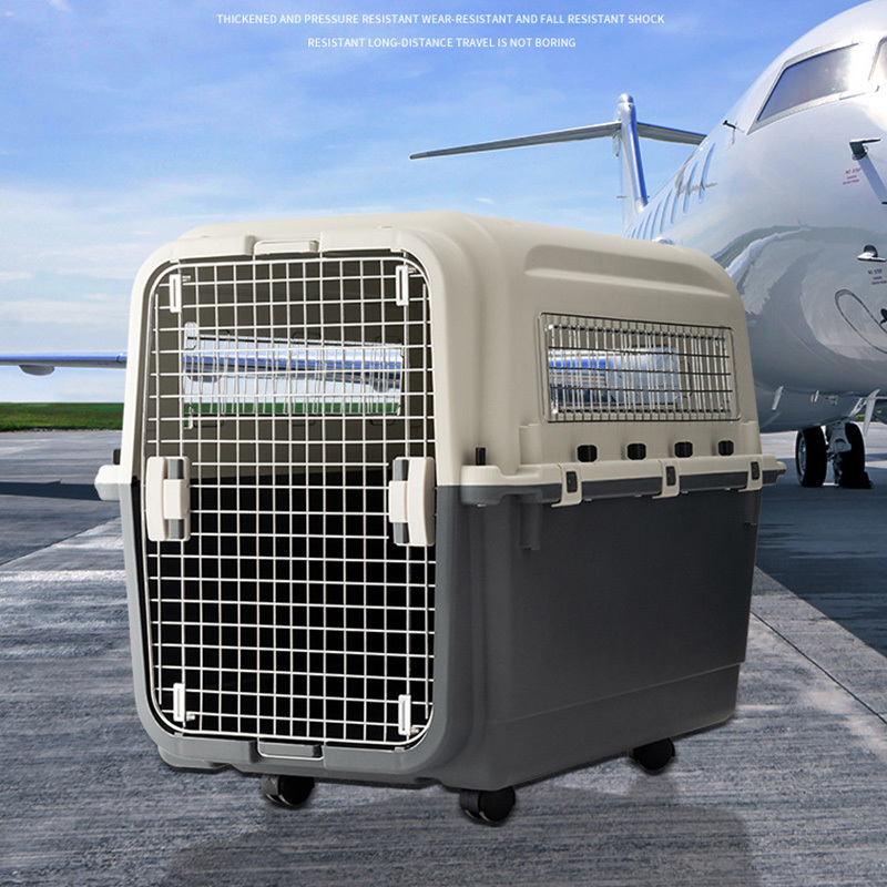 Plastic Airline Shipping Approved Dog Transport Box Cat Cages Bag Travel Pet Carrier