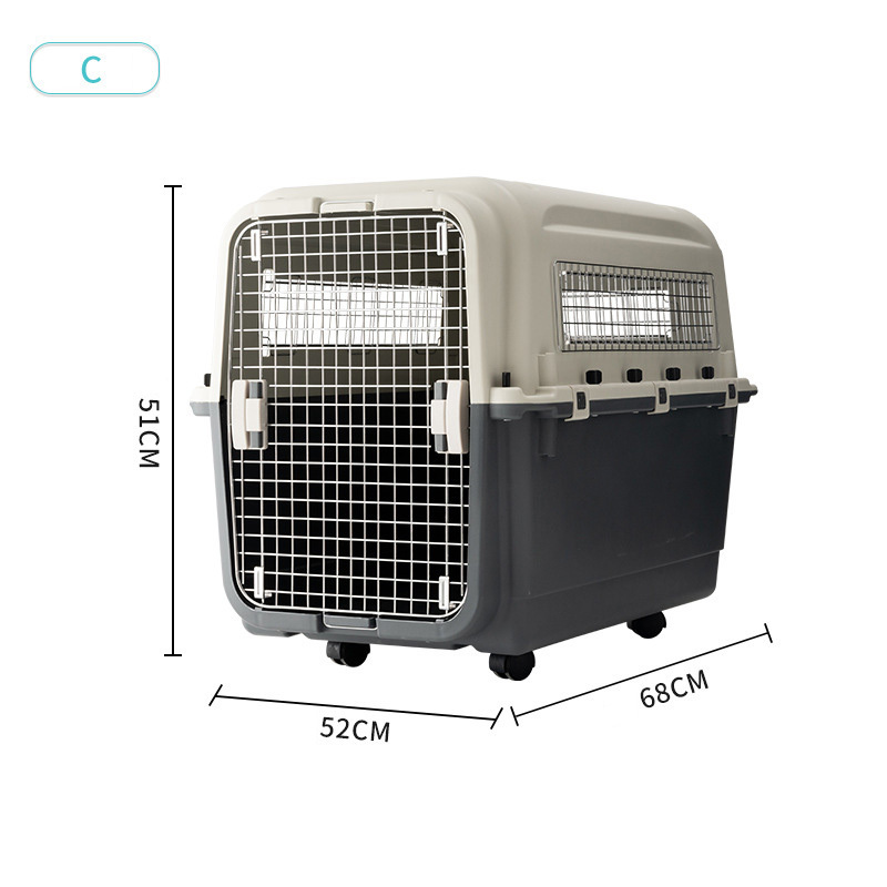 Plastic Airline Shipping Approved Dog Transport Box Cat Cages Bag Travel Pet Carrier