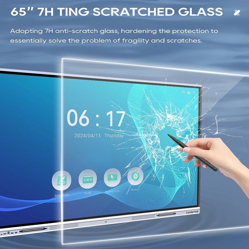 Leaderhub 65 75 86 Inch Smart board Interactive Classroomk 4k Led Pen/Finger Multi Touch Smart board TV For Classroom School