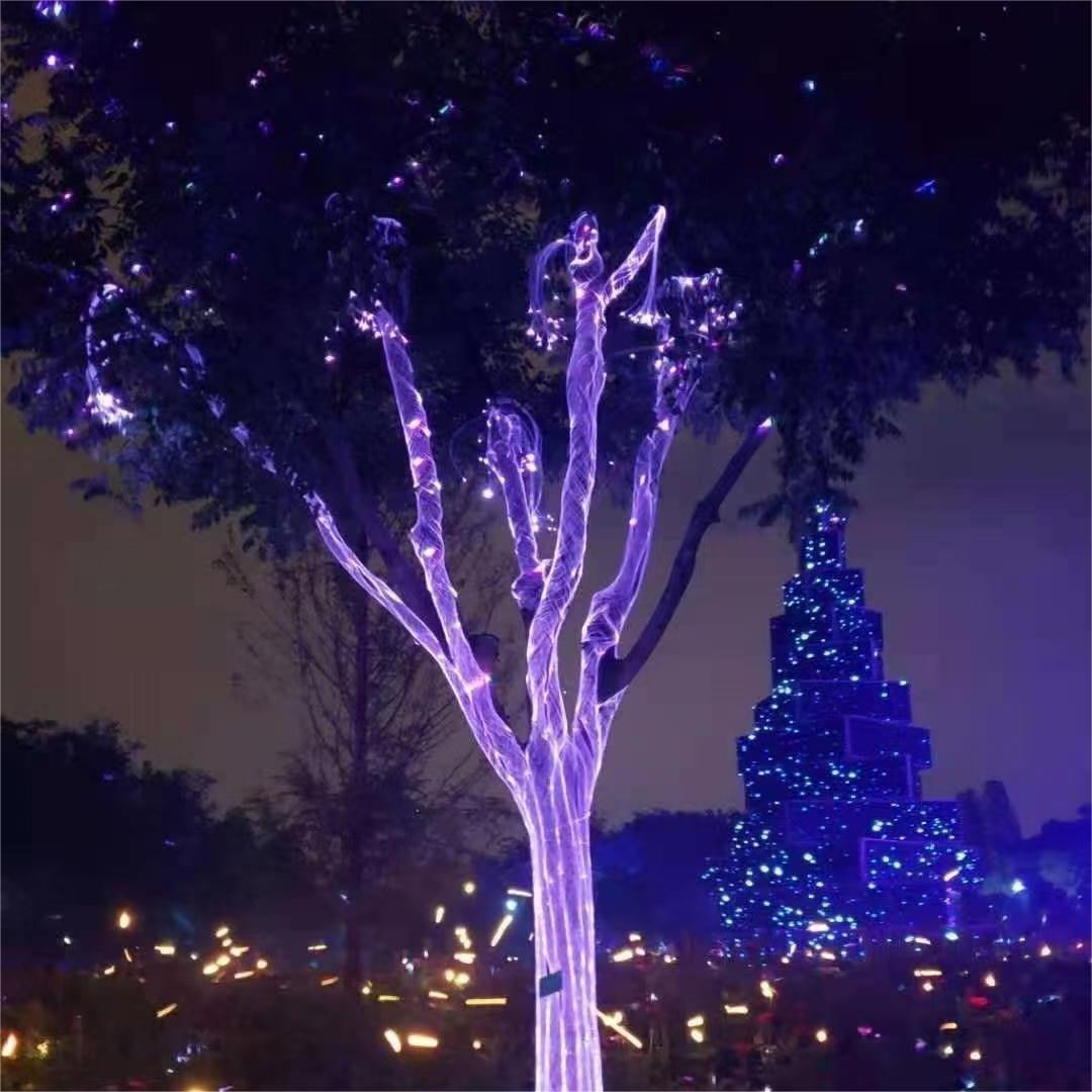 2023 KEPUAI LED Fiber Optic Mesh Lighting for Tree Decor Fiber Optic Flexible Mesh for Outdoor