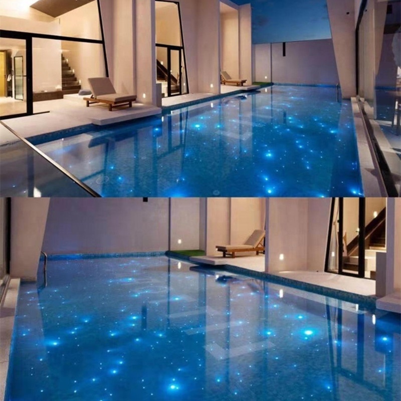 2023 KEPUAI RGB Fibre Optic Swimming Pool Star Lights Underwater Starry Pool Light with Shooting Star