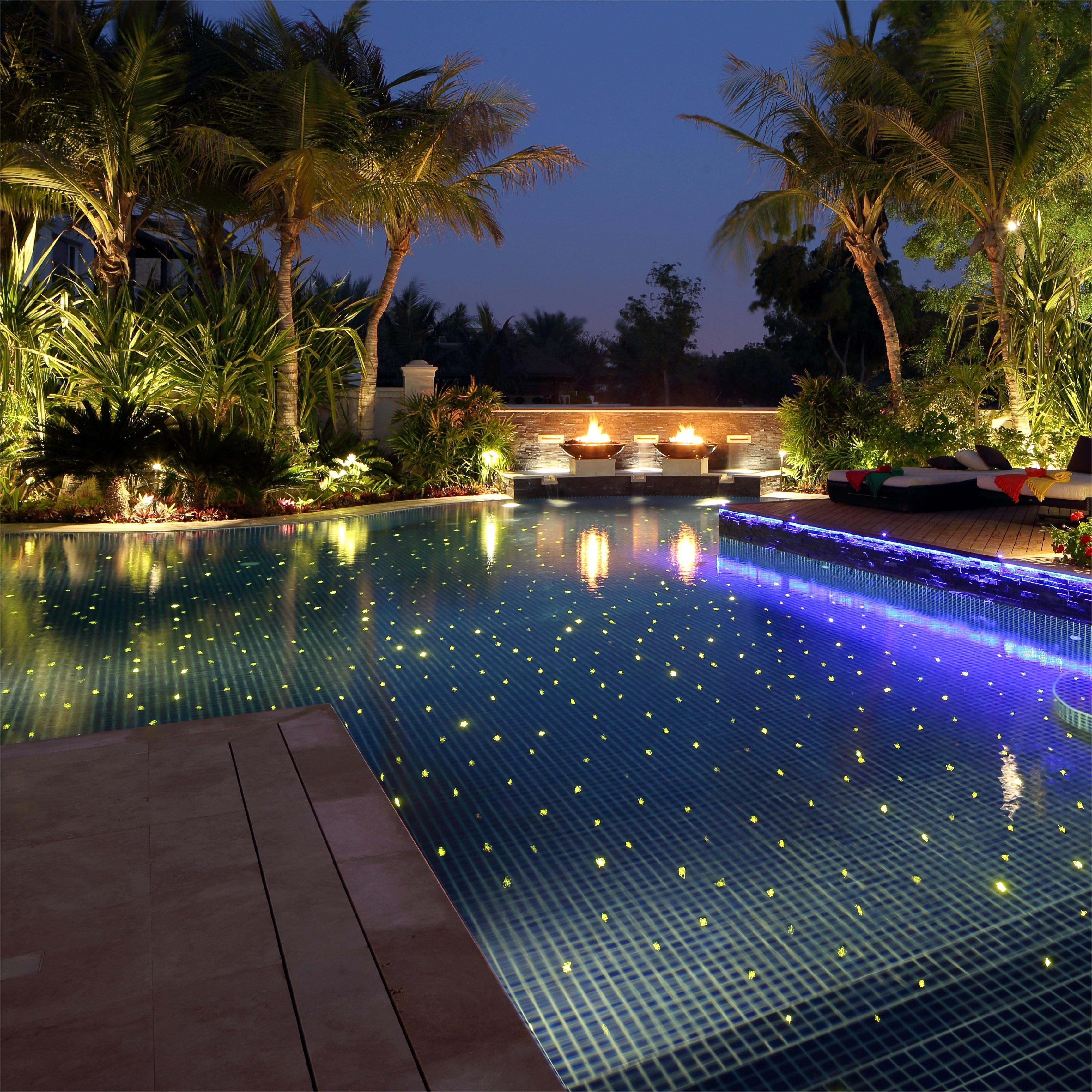 2023 KEPUAI RGB Fibre Optic Swimming Pool Star Lights Underwater Starry Pool Light with Shooting Star