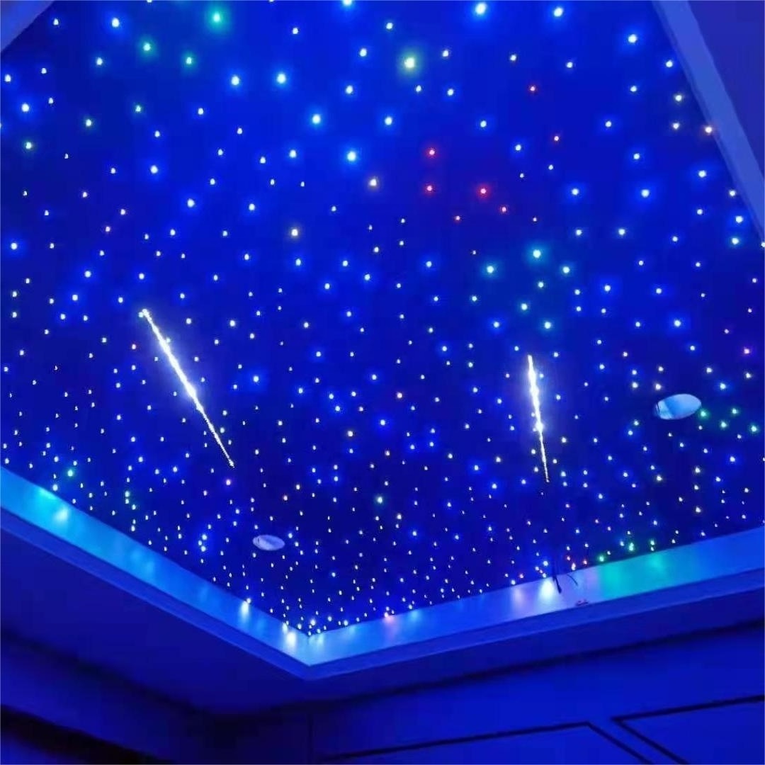 KEPUAI LED Fiber Optic Night Sky Ceiling Panel Lights Shooting Star Starlight RGB Cloud