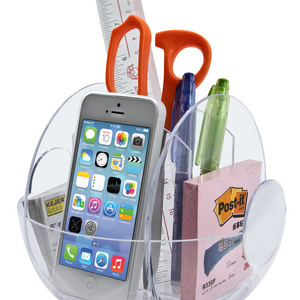 Hot Selling Quality Multi-functional Rotating Desk Organizer Plastic Revolving Pen Holder