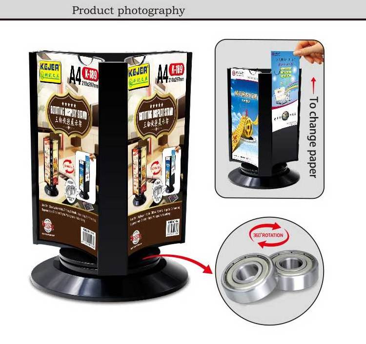 In Stock Bar Flip Menu Stand With Desktop Menu Holder Custom Restaurant Rotating Display Stand