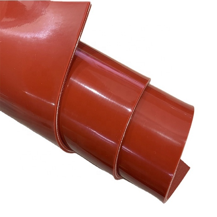 gasket silicone cushion rubber sheet with fabric/fiberglass reinforced high tensile resistant red silicone membrane for vacuum