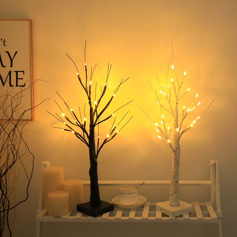 Shimmer Tree Light 24 Led Battery Usb Touch Switch Night Light Bonsai Tree Light Table Tree Lamp