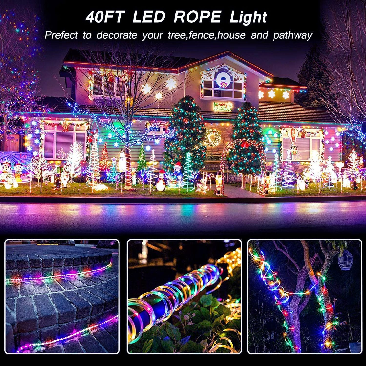 Wholesale String Lights Smart RGB Color Changing Outdoor 100LED Lights with Remote APP Control for Christmas Party Patio Home