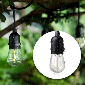 Hot selling Festoon String Light courtyard garden bistro outdoor chain bulbs LED decorative retro series lights