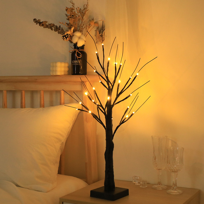 Shimmer Tree Light 24 Led Battery Usb Touch Switch Night Light Bonsai Tree Light Table Tree Lamp