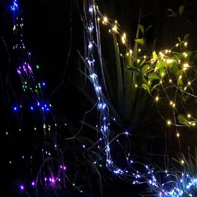 LED Vine Waterfall Garland Christmas Fairy Light Plug in With Waterproof For Outdoor Festive Patio Party Wedding Decor